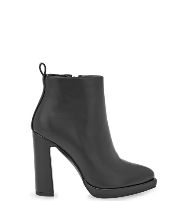 Sales! 301 SEVEN Μποτάκια Μαύρα Δερμάτινα