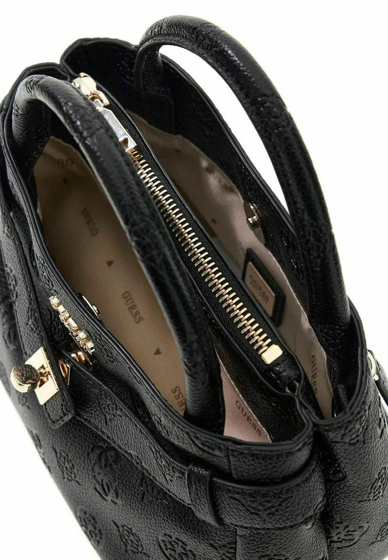 Guess Ella Logo Mini Γυναικεία Τσάντα Χειρός Μαύρη 2 Guess Ella Logo Mini Γυναικεία Τσάντα Χειρός Μαύρη - Image 2