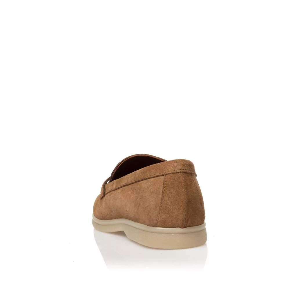 Sante Γυναικεία Loafers Suede σε Καμηλό Χρώμα 3 Sante Γυναικεία Loafers Suede σε Καμηλό Χρώμα - Image 3