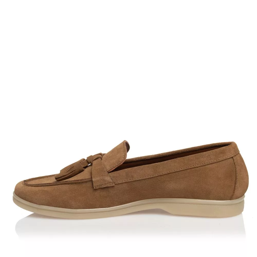 Sante Γυναικεία Loafers Suede σε Καμηλό Χρώμα 5 Sante Γυναικεία Loafers Suede σε Καμηλό Χρώμα - Image 5