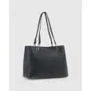 Verde Μαύρη Τσάντα Ώμου με Χρυσές Λεπτομέρειες 4 Verde Μαύρη Τσάντα Ώμου με Χρυσές Λεπτομέρειες - Image 4