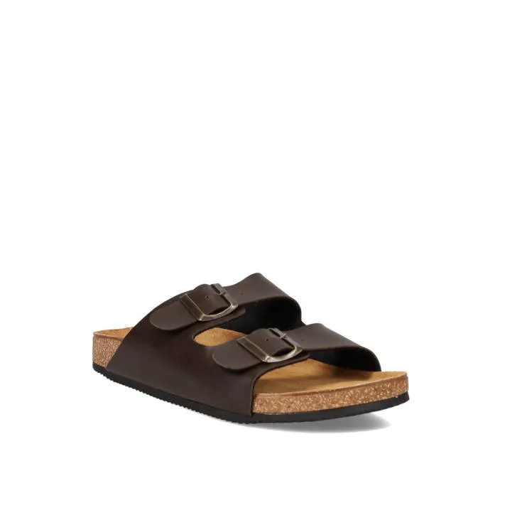 Easy Walk Καφέ Ανδρικό Δερμάτινο Footbed Σανδάλι με Αγκράφες 3 Easy Walk Καφέ Ανδρικό Δερμάτινο Footbed Σανδάλι με Αγκράφες - Image 3