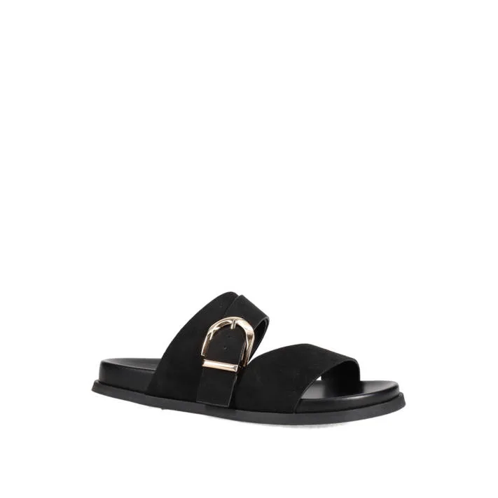 Migato Μαύρο Flat Slide Σανδάλι με Μεταλλική Αγκράφα 2 Migato Μαύρο Flat Slide Σανδάλι με Μεταλλική Αγκράφα - Image 2