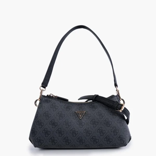 Guess Noelle II Τσάντα Ώμου Μαύρη με Logo Print