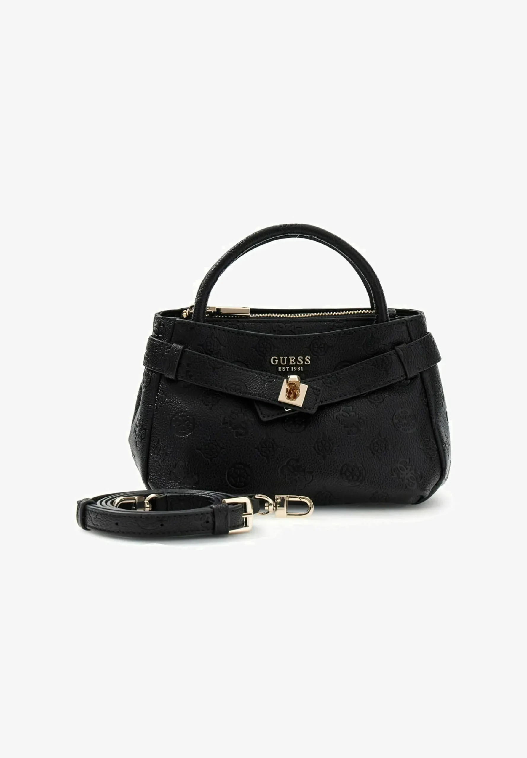 Guess Ella Logo Mini Γυναικεία Τσάντα Χειρός Μαύρη 3 Guess Ella Logo Mini Γυναικεία Τσάντα Χειρός Μαύρη - Image 3