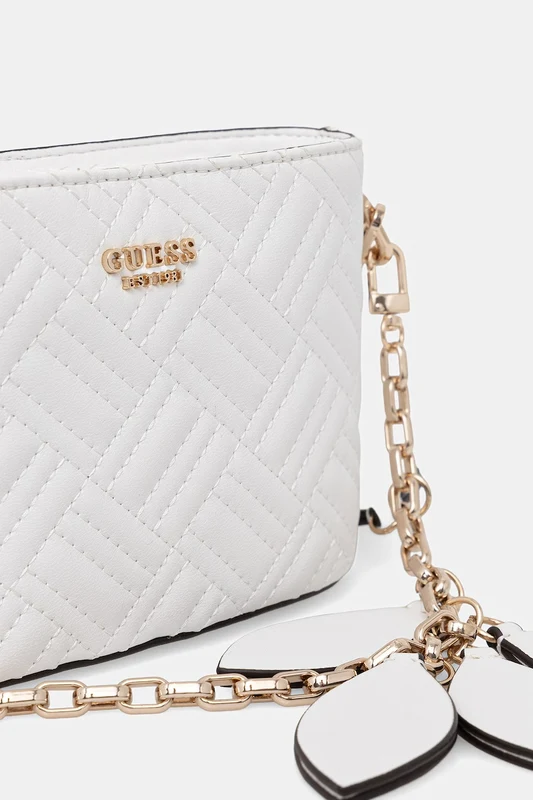 Guess Sally Mini Bag Λευκή Καπιτονέ Τσάντα Ώμου 4 Guess Sally Mini Bag Λευκή Καπιτονέ Τσάντα Ώμου - Image 4