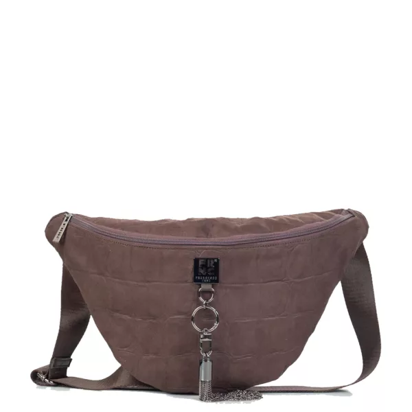 FRNC Γυναικεία Τσάντα Μέσης Καφέ – Καστόρι, Μεγάλη & Μοντέρνα