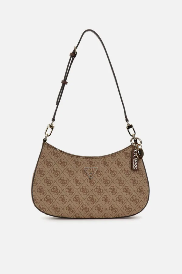 Guess Noelle II Logo Shoulder Bag – Καφέ Logo