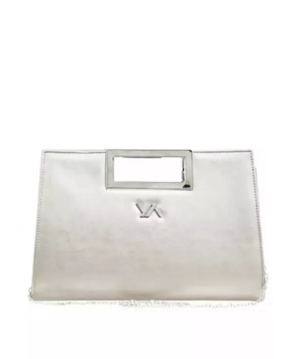 Verde Γυναικεία Τσάντα Χειρός Ασημί