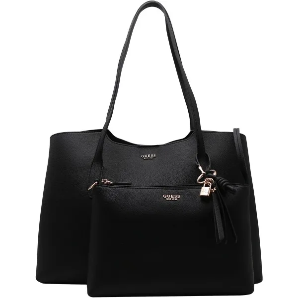 GUESS Melody Γυναικεία Τσάντα Ώμου Μαύρη Eco-Leather