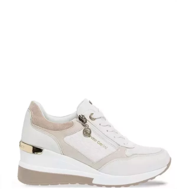  Renato Garini Γυναικεία Sneakers Άσπρο-Μπεζ