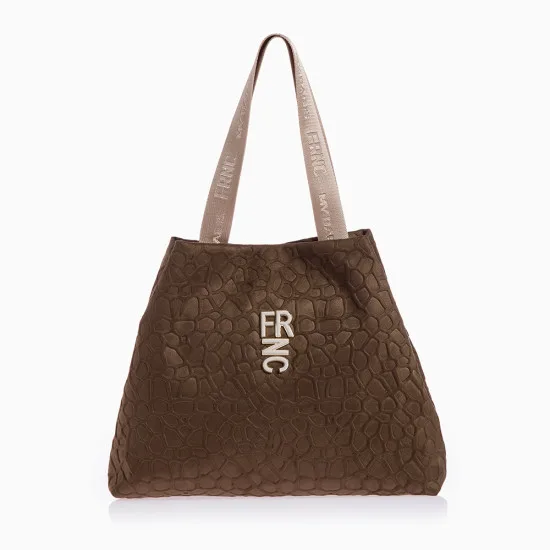 Τσάντα Ώμου FRNC 6198 Water Repellent Satin Καφέ
