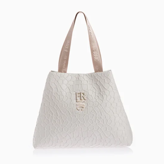 Τσάντα Ώμου FRNC 6198 Water Repellent Satin Εκρού