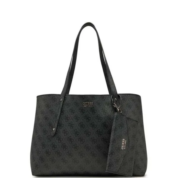 Τσάντα Ώμου Guess Brenton 4G Logo Μαύρη με Pochette