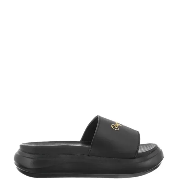 Pepe Jeans Μαύρη Παντόφλα Slide με Logo
