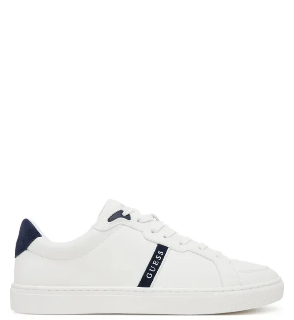 Sales! 229 Guess Ανδρικά Sneaker Λευκό με Navy Λεπτομέρειες
