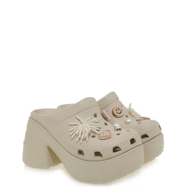 EXE Platform Clogs με Διακοσμητικά Μπέζ