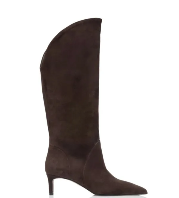 Sales! 299 Sante Γυναικεία Μπότα Καφέ Ψηλή Σουέτ