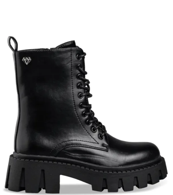 Sales! 323 Μποτάκι Envie Μαύρο – Γυναικείο Chunky Μποτάκι με Κορδόνια