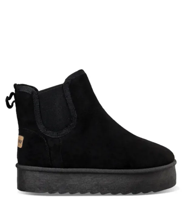 Sales! 333 ENVIE Μαύρο Suede Μποτάκι με Πλατφόρμα – Cozy & Casual Γυναικείο Μποτάκι