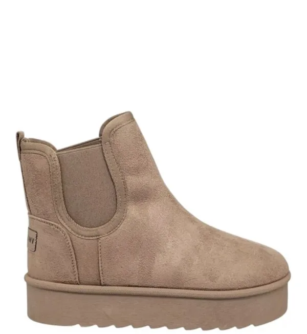 Sales! 332 Envie Γυναικείο Μποτάκι Chelsea Suede με Πλατφόρμα – Μπεζ
