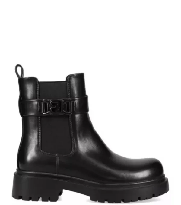 Sales! 324 Γυναικεία Μποτάκια Laura Biagiotti – Μαύρο Δέρμα