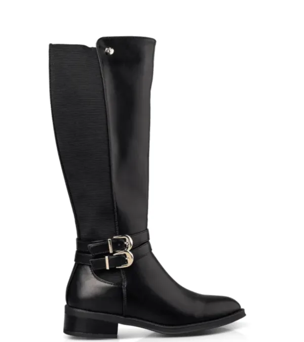 Sales! 314 Γυναικεία Μπότα Envie Μαύρη με Λουράκια