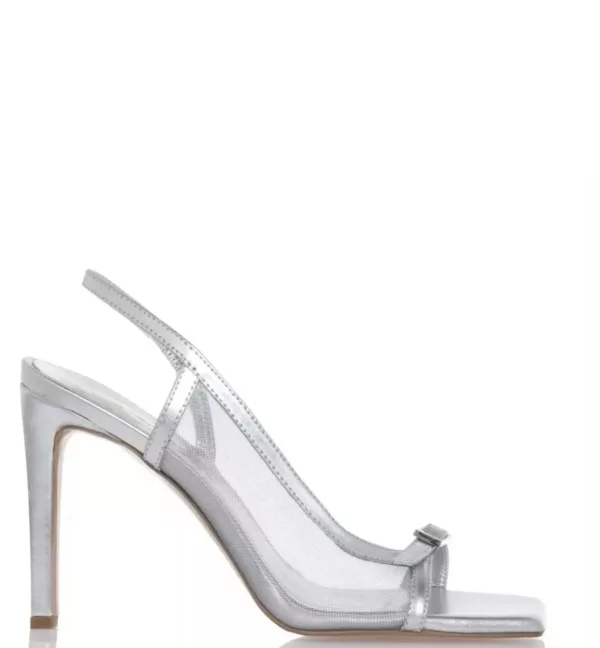 Sante Shoes Γυναικεία Πέδιλα Ασημί