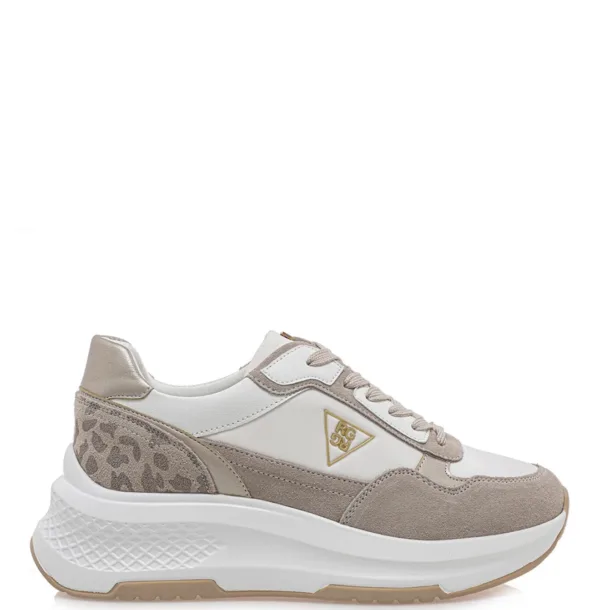 Renato Garini Γυναικείο Sneaker με Πλατφόρμα σε Μπεζ Αποχρώσεις