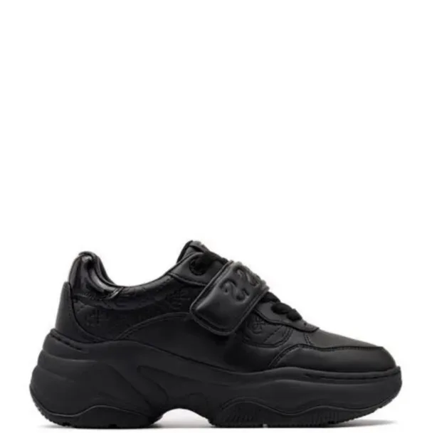 Guess Γυναικείο Sneaker Μαύρο Chunky με Strap & Ανάγλυφες Λεπτομέρειες
