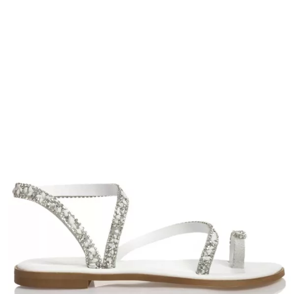 Sante Γυναικεία Flats Λευκά