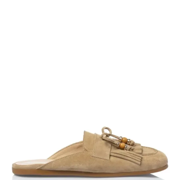 Sante D2D Mule Suede Μπεζ | Leather Collection Loafers