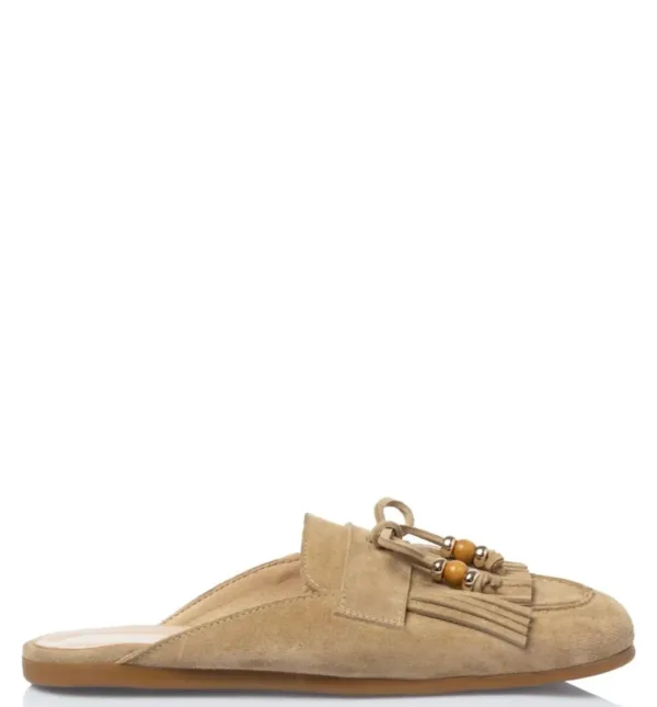 Sante D2D Mule Suede Μπεζ | Leather Collection Loafers