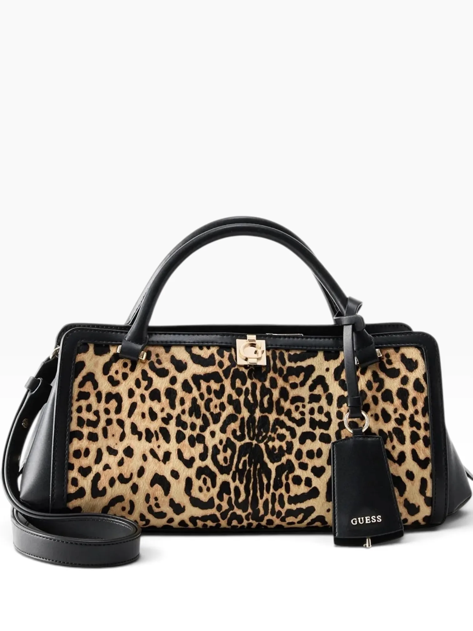 Guess Audrey Leopard Print Γυναικεία Τσάντα Χειρός 1 Guess Audrey Leopard Print Γυναικεία Τσάντα Χειρός