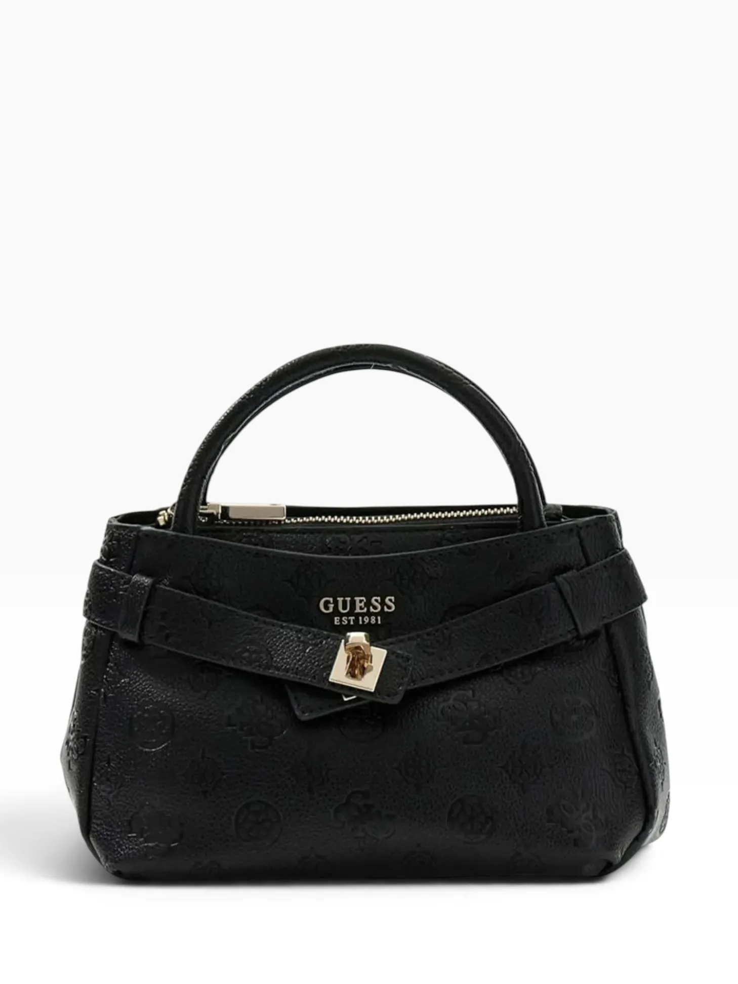 Guess Ella Logo Mini Γυναικεία Τσάντα Χειρός Μαύρη 1 Guess Ella Logo Mini Γυναικεία Τσάντα Χειρός Μαύρη