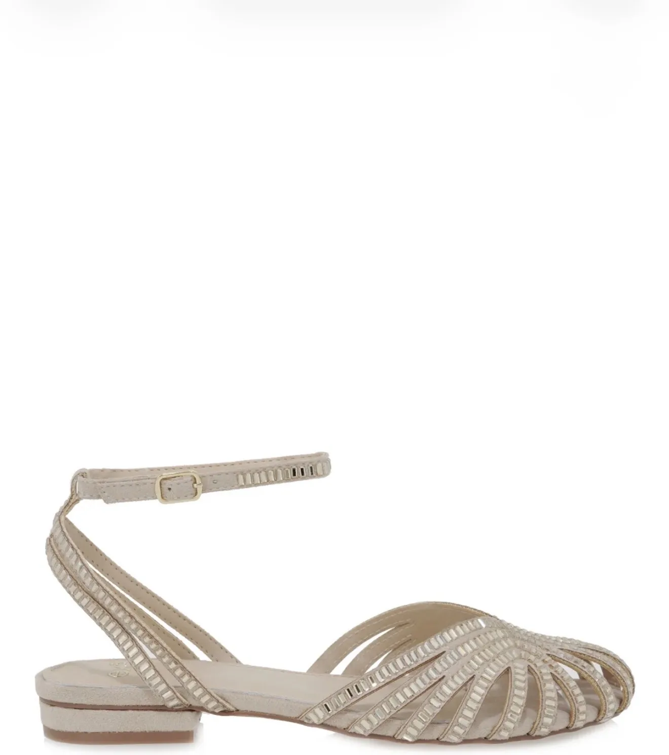 EXE Γυναικείο Πέδιλο Nude με Διακοσμητικά Λουράκια & Χαμηλό Τακούνι 1 EXE Γυναικείο Πέδιλο Nude με Διακοσμητικά Λουράκια & Χαμηλό Τακούνι