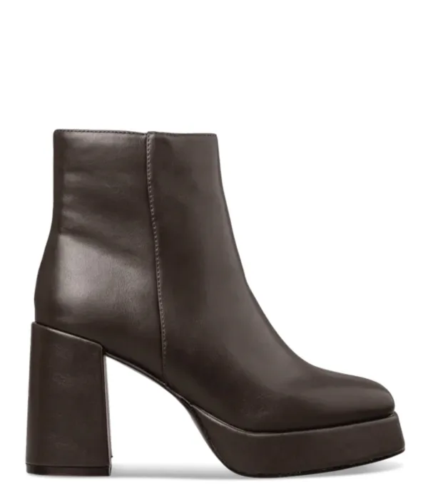 Γυναικείο Καφέ Μποτάκι με Χοντρό Τακούνι Envie