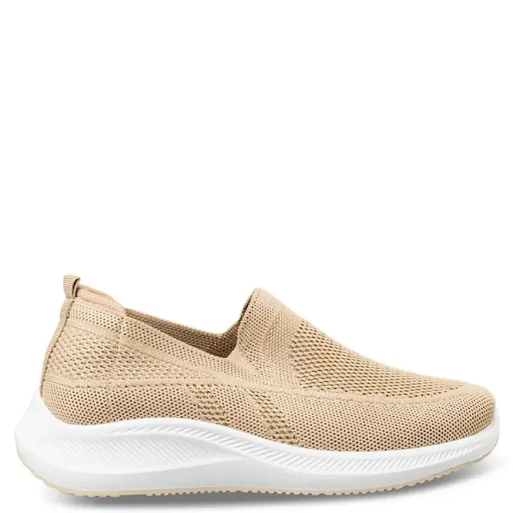 Envie Γυναικεία Slip-On Sneakers Μπεζ Knit 1 Envie Γυναικεία Slip-On Sneakers Μπεζ Knit