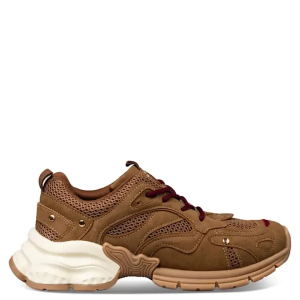 MAIRIBOO FOR ENVIE Γυναικεία Sneakers Καφέ με Chunky Σόλα & Mesh Λεπτομέρειες