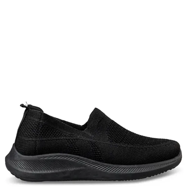 Envie Γυναικεία Slip-On Sneakers Μαύρα Knit