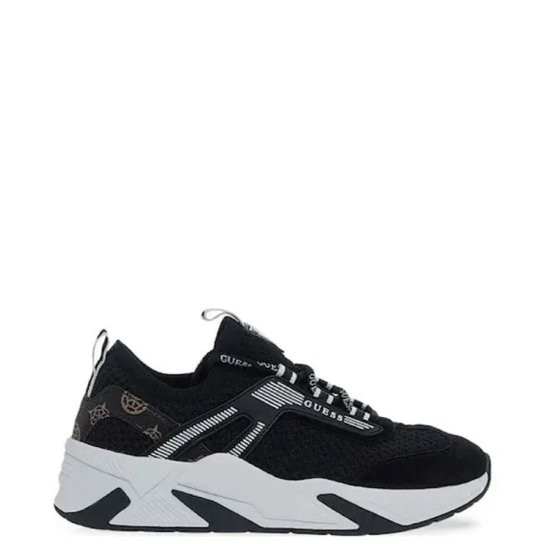 Guess Γυναικεία Sneakers Μαύρα με Chunky Σόλα & Logo Λεπτομέρειες