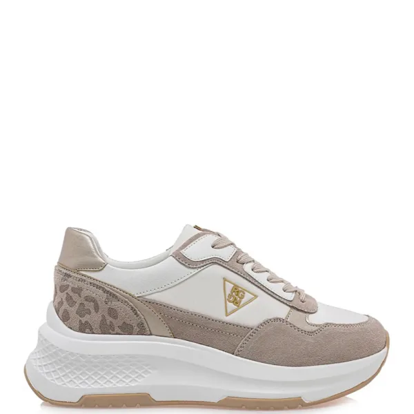 Renato Garini Γυναικείο Sneaker με Πλατφόρμα σε Μπεζ Αποχρώσεις