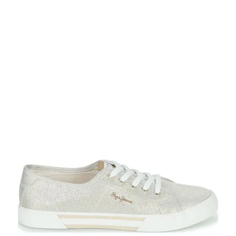 Pepe Sneaker Μπεζ/Εκρού με Διακριτική Λάμψη & Λευκή Σόλα 1 Pepe Sneaker Μπεζ/Εκρού με Διακριτική Λάμψη & Λευκή Σόλα