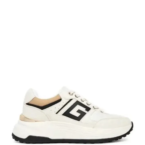 Guess Γυναικεία Sneakers Λευκά με Logo & Chunky Σόλα
