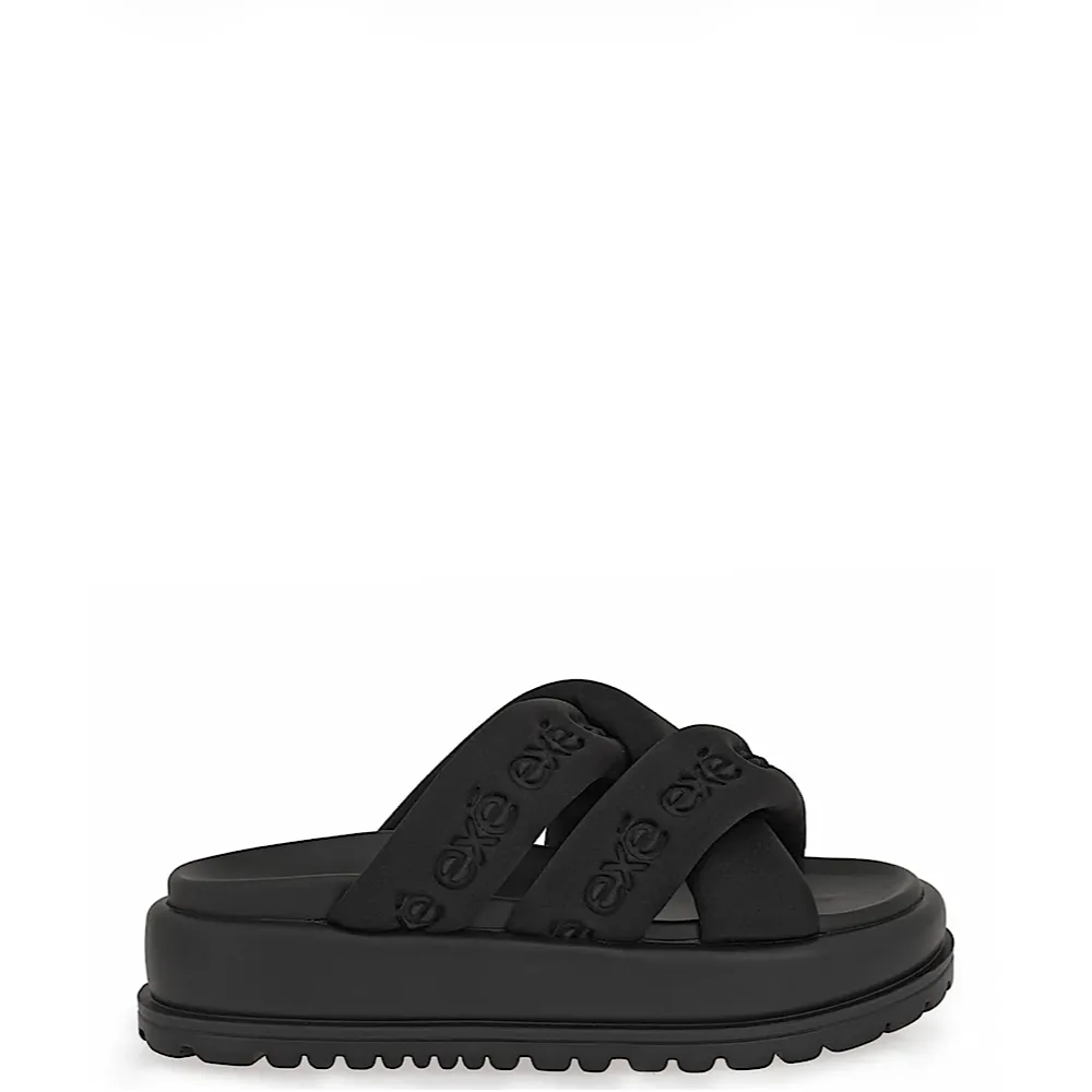 Exe Platform Slides Black Γυναικείες Παντόφλες Πλατφόρμα 1 Exe Platform Slides Black Γυναικείες Παντόφλες Πλατφόρμα