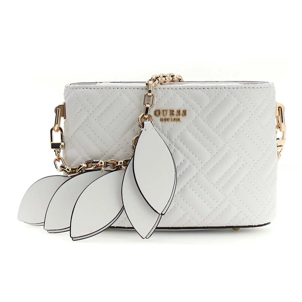 Guess Sally Mini Bag Λευκή Καπιτονέ Τσάντα Ώμου 1 Guess Sally Mini Bag Λευκή Καπιτονέ Τσάντα Ώμου