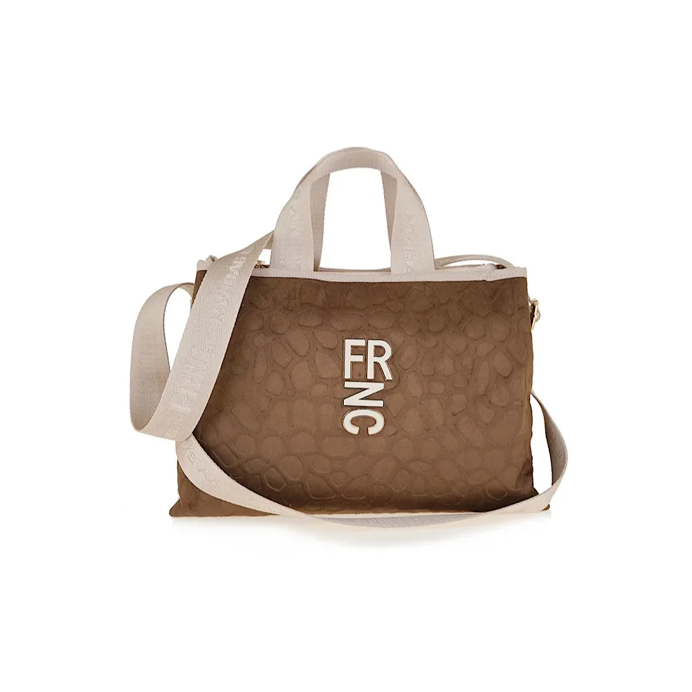 Τσάντα Χειρός & Ώμου FRNC 6194 Κροκό Καφέ 1 Τσάντα Χειρός & Ώμου FRNC 6194 Κροκό Καφέ