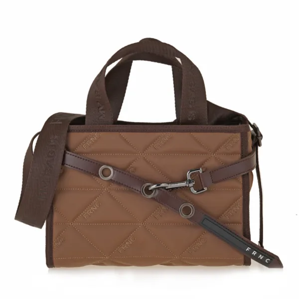 FRNC Ταμπά Καπιτονέ Τσάντα Χειρός/Ώμου με Ρυθμιζόμενο Λουρί Χιαστί