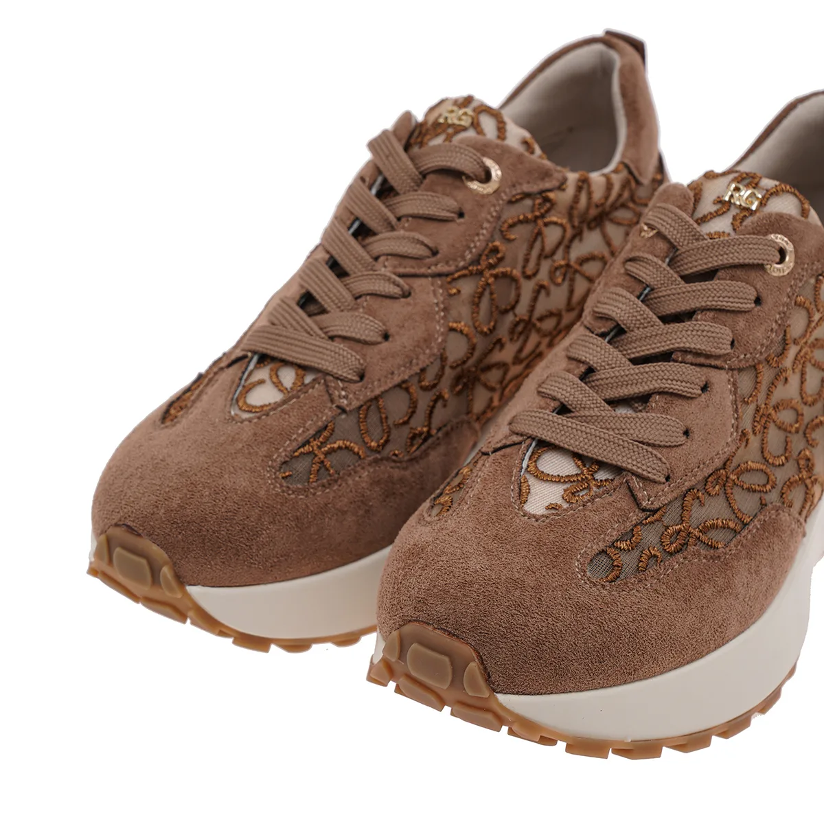 Renato Garini Γυναικείο Sneaker με Πλατφόρμα και Κεντημένο Σχέδιο σε Καφέ Αποχρώσεις 4 Renato Garini Γυναικείο Sneaker με Πλατφόρμα και Κεντημένο Σχέδιο σε Καφέ Αποχρώσεις - Image 4