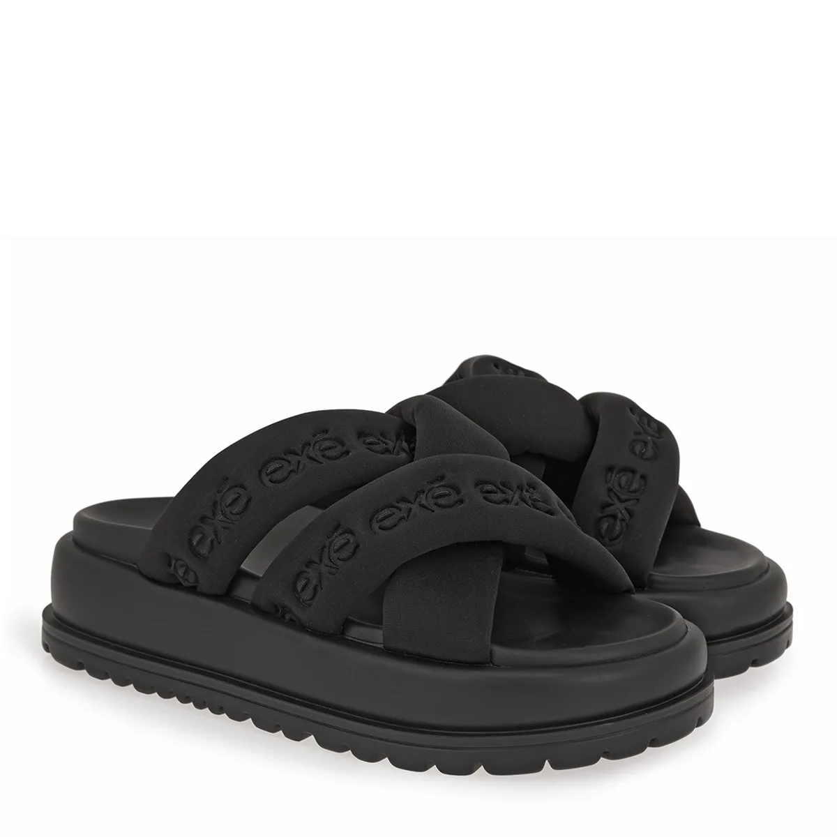 Exe Platform Slides Black Γυναικείες Παντόφλες Πλατφόρμα 2 Exe Platform Slides Black Γυναικείες Παντόφλες Πλατφόρμα - Image 2